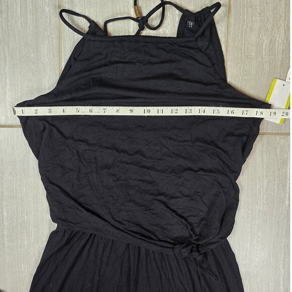 NWT Trina Turk Womens Black sleeveless Jumpsuit Front tie Open Back Medium - Picture 5 of 10